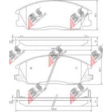 GDB3244/GDB3257/GDB3297 Колодки торм.передний HYUNDAI/SSANGYONG (58101-3AA30)